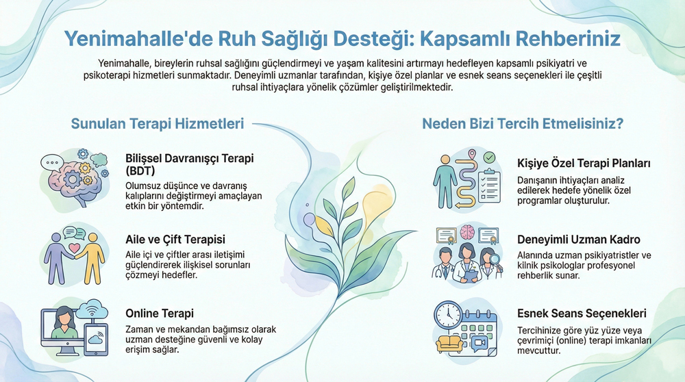 Yenimahalle psikiyatri hizmetleri klinik psikolog ve psikiyatristleri infografik