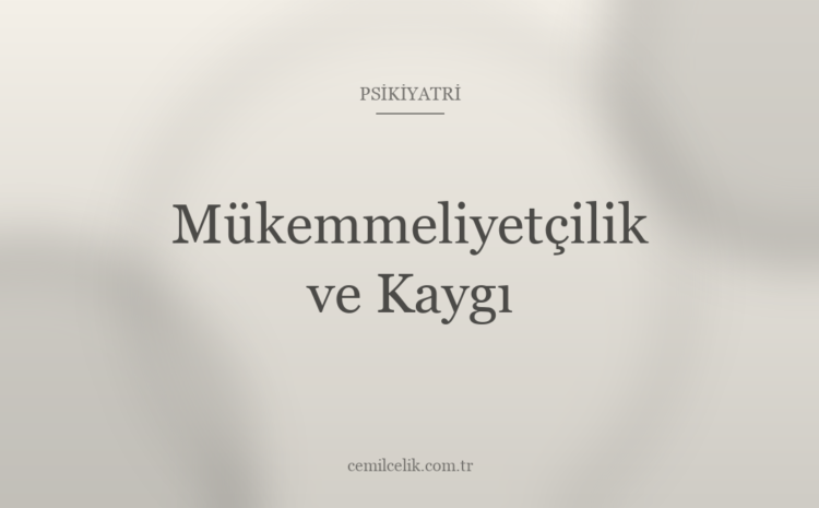  Mükemmeliyetçilik ve Kaygı: Yetersizlik Hissinin Diğer Yüzü
